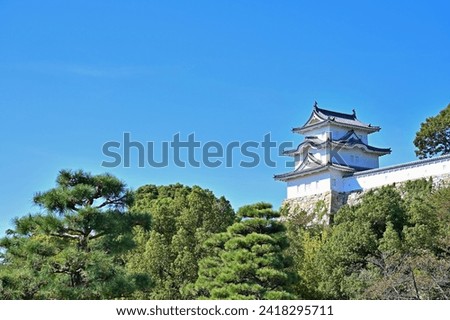 Hitsujisaru turret of Akashi castle which is existing three-story turret, Akashi city, Hyogo prefecture, Japan