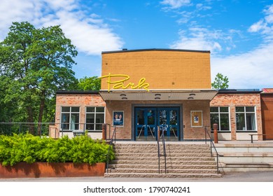 Hjo, Sweden, July, 2019, Cinema Building In Hjo A City In Sweden