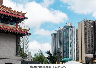 HK Wong Tai Sin Temple  /Ancient Building Roof 