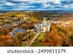 Hluboka Castle, historic chateau in Hluboka nad Vltavou in South Bohemia, Czech Republic. Famous Czech castle Hluboka nad Vltavou, medieval building with beautiful park. Prague, Czechia.