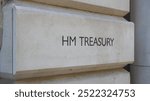 HMRC (Her Majesty Treasury) sign in London, UK