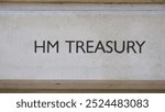 HMRC (Her Majesty Treasury) sign in London, UK