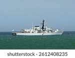 HMS westminster off Scarborough shore.