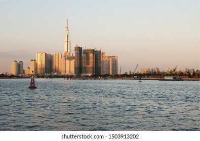 Ho Chi Minh City Panorama With View Of Vincom Landmark 81, Vietnam 