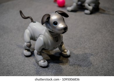 Ho Chi Minh City / Vietnam - Apr 24th 2018:  Dog Robot Sony Aibo