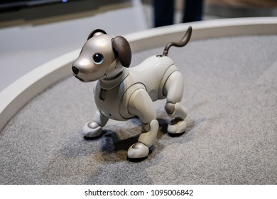 Ho Chi Minh City / Vietnam - Apr 24th 2018:  Dog Robot Sony Aibo