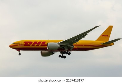 Ho Chi Minh City, Vietnam - ‎‎‎‎November 8, 2020 : DHL Cargo Boeing 777-F (Reg D-AALO) Landing At Tan Son Nhat International Airport (SGN-VVTS)