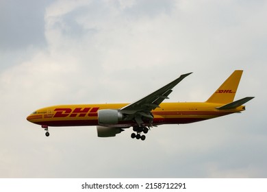 Ho Chi Minh City, Vietnam - ‎‎‎‎November 8, 2020 : DHL Cargo Boeing 777-F (Reg D-AALO) Landing At Tan Son Nhat International Airport (SGN-VVTS)
