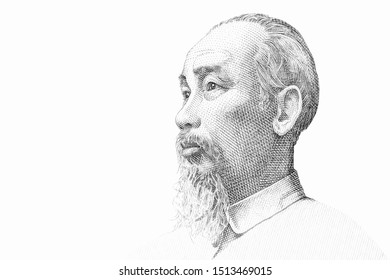 Ho Chi Minh, Portrait From Viet Nam Banknotes. 