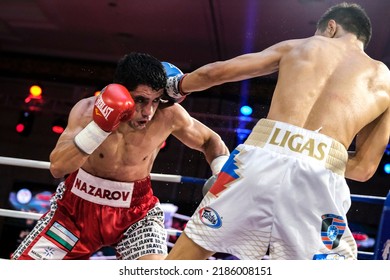 Ho Tram, Vietnam - July 30th 2022: Nazarov Olimjon Vs Bienvenido Ligas, WBO Flyweight Title Bout.