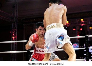 Ho Tram, Vietnam - July 30th 2022: Nazarov Olimjon Vs Bienvenido Ligas, WBO Flyweight Title Bout.