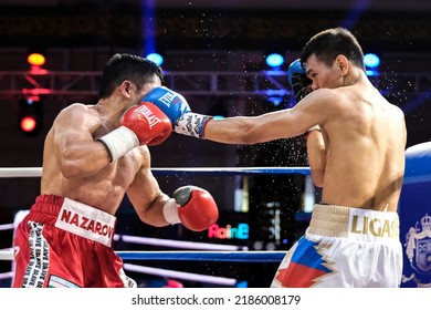 Ho Tram, Vietnam - July 30th 2022: Nazarov Olimjon Vs Bienvenido Ligas, WBO Flyweight Title Bout.