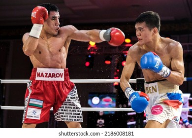 Ho Tram, Vietnam - July 30th 2022: Nazarov Olimjon Vs Bienvenido Ligas, WBO Flyweight Title Bout.