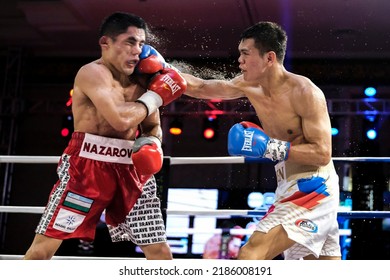 Ho Tram, Vietnam - July 30th 2022: Nazarov Olimjon Vs Bienvenido Ligas, WBO Flyweight Title Bout.