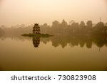 Hoan Kiem Lake in the center of Hanoi, Vietnam