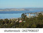 Hobart and the river derwent, tasmania, australia, pacific