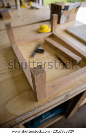 Hobbyist Garage Woodworking Tongue and Groove with floating Tenon, top view shot