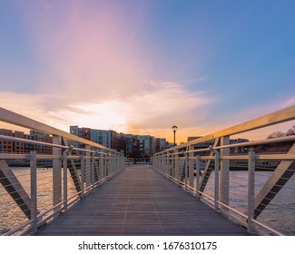 Hoboken NJ USA 2/1/2019: Photo Taken Of Hoboken As Seen From The Pier