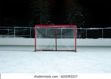 Hockey Goal On The Ice