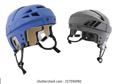 hockey helmet under the white background