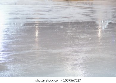 Hockey ice Rink Face Off. Abstract close up texture with markup