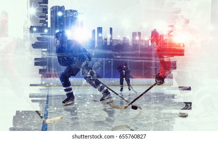 Hockey players on ice