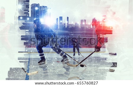 Hockey players on ice