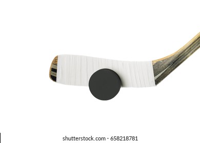 Hockey Stick And Puck Slap Shot