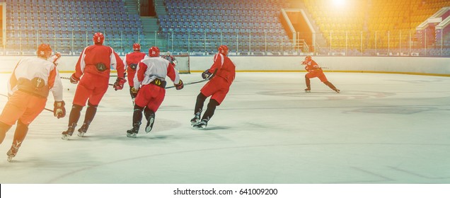 Hockey Team In Training 