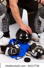 Hockey Uniform In Locker Room