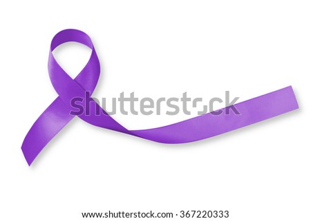 Hodgkin's lymphoma, world lupus day, Leiomyosarcoma (tissue sarcoma) and testicular cancer awareness violet purple ribbon symbolic bow color on white background (isolated with clipping path