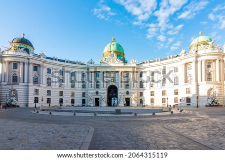 Hofburg palace on St. Michael square (Michaelerplatz) in Vienna, Austria