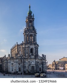 Hofkirche - Catholic Court Church. Dresden Catholic Diocese Cathedral In Dresden, Germany