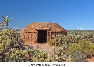 Hogan, Traditional Dwelling Of The Navajo People, Southwestern United States