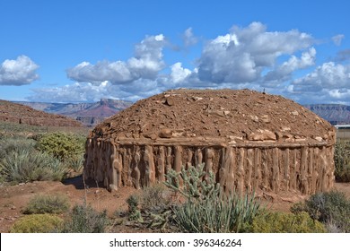 Hogan, Traditional Dwelling Of The Navajo People, Southwestern United States