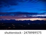 hohenpeissenberg, nightsky, alps, mountains, view, evening sky, mood, alps, zugspitze