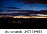 hohenpeissenberg, nightsky, alps, mountains, view, evening sky, mood, alps, zugspitze