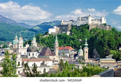 Hohensalzburg Fortress In Salzburg. Austria