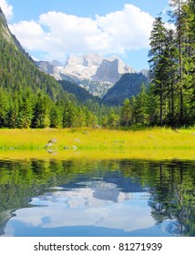 The Hoher Dachstein Peak 2996m. Alps, Salzkammergut, Austria, Europe.