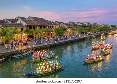 Hoi An, Vietnam : Panorama Aerial view of Hoi An ancient town, UNESCO world heritage, at Quang Nam province. Vietnam. Hoi An is one of the most popular destinations in Vietnam - Shutterstock ID 2131706207