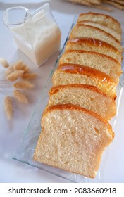 Hokkaido Bread And Fresh Milk For Morning Breakfast