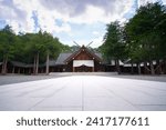 Hokkaido Jingu, a Shinto shrine enshrines four spirits including soul of Emperor Meiji and early explorers of Hokkaido such as Mamiya Rinzo, sited in Maruyama Park, Chuo-ku, Sapporo, Hokkaido, Japan