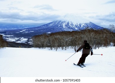 Hokkaido Niseko Ski Area And Mount Yotei Landscape