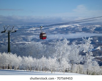 Hokkaido Ski Resort And Red Gondola