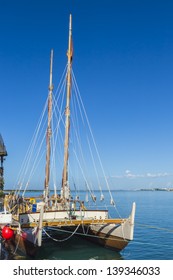 The Hokulea, A Polynesian Voyaging Vessel In Hawaii