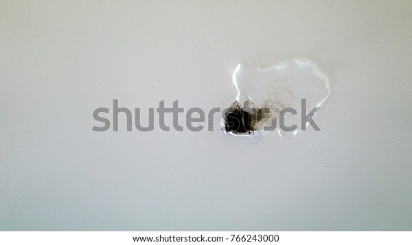 Hold Paint Peel Off On Ceiling Stock Photo Edit Now 766243000