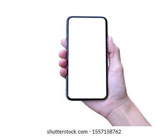 3d Cartoon Hand Holding Smartphone Isolated Stock Illustration 2005755494