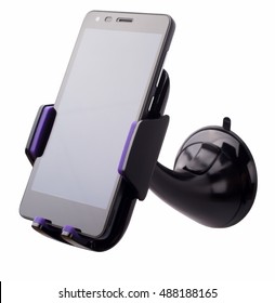 The holder with phone isolated
