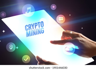 crypto mining on a tablet