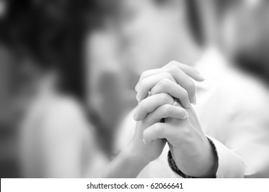 Holding hand groom and bride enjoying dancing - Powered by Shutterstock